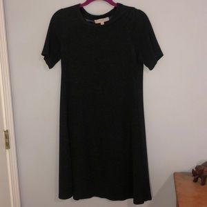 LOFT tee shirt dress dark gray